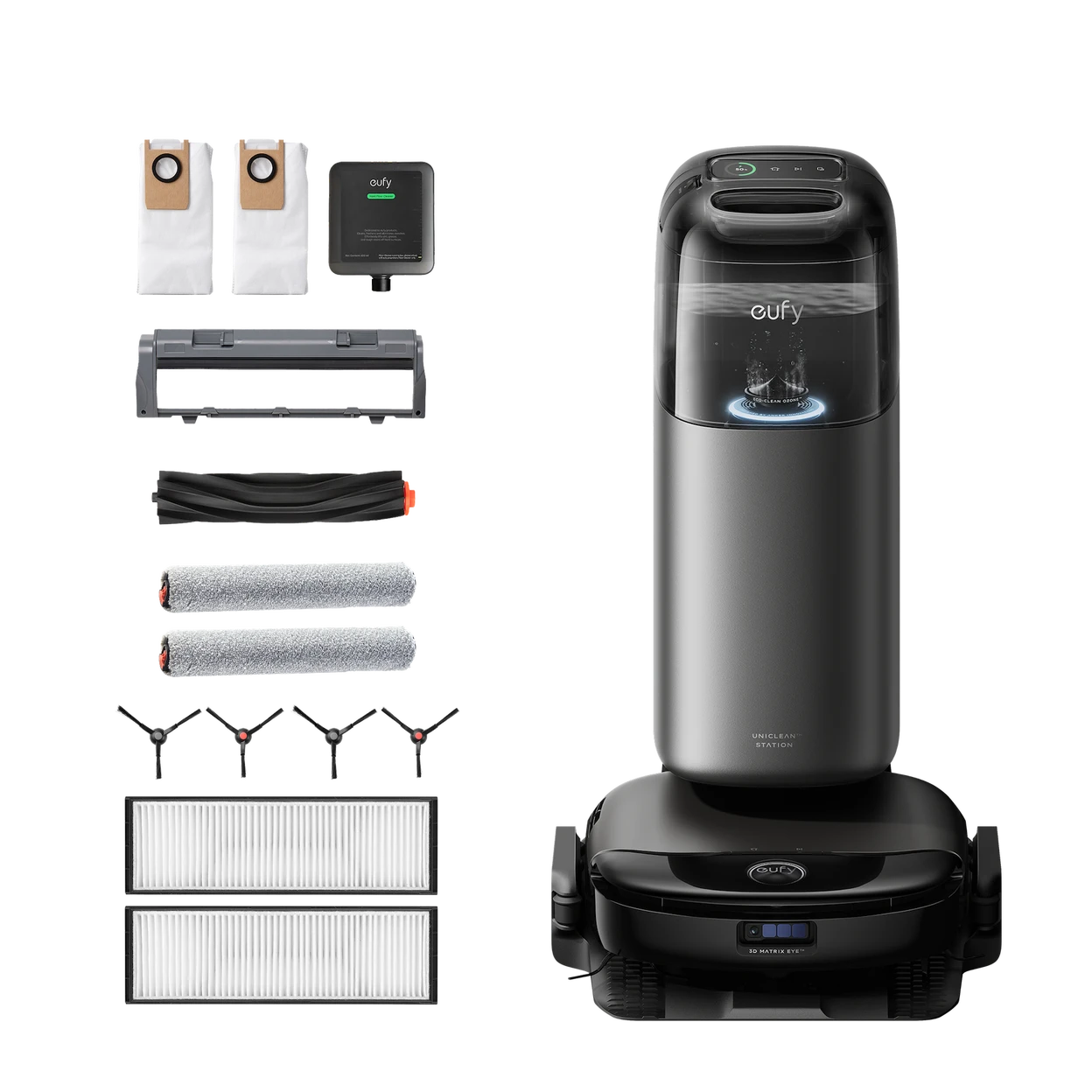 eufy Omni S1 Pro, Robot Vacuum Cleaner with Mop, HydroJet, Incredible Suction, Obstacle Avoidance,Eco-Clean Ozone, Lift Mop, Auto Washing & Drying, Auto-Emptying, Detergent Dispenser