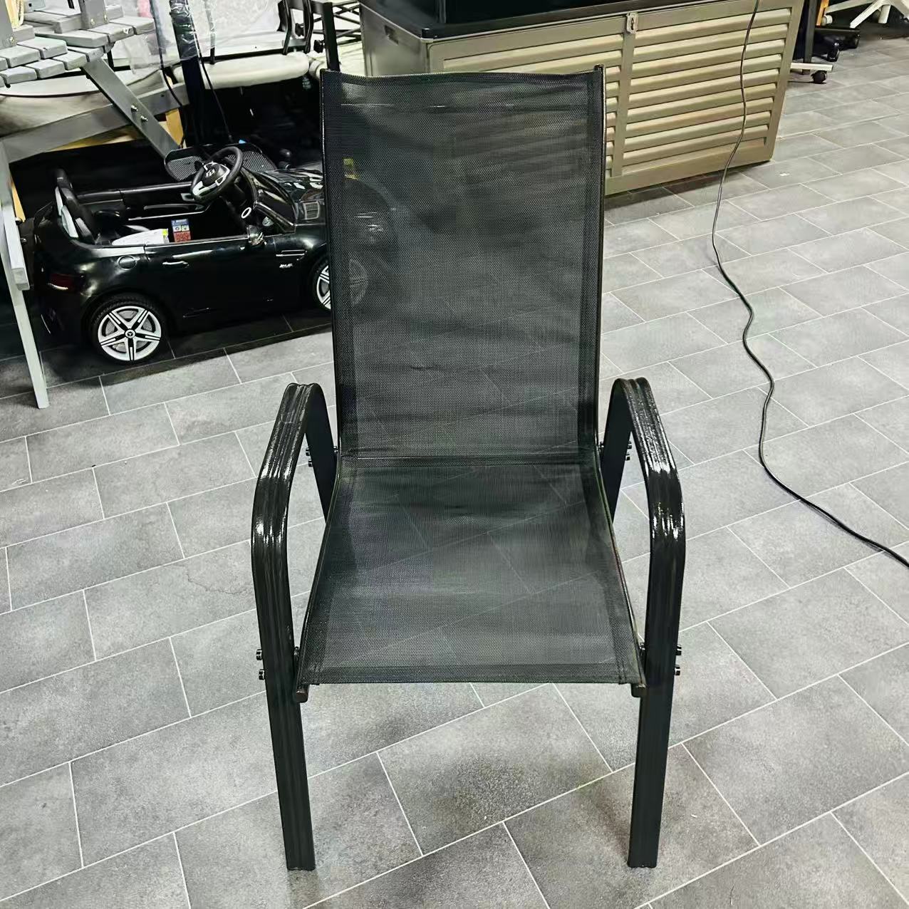 Outdoor Garden Chair – Black Mesh