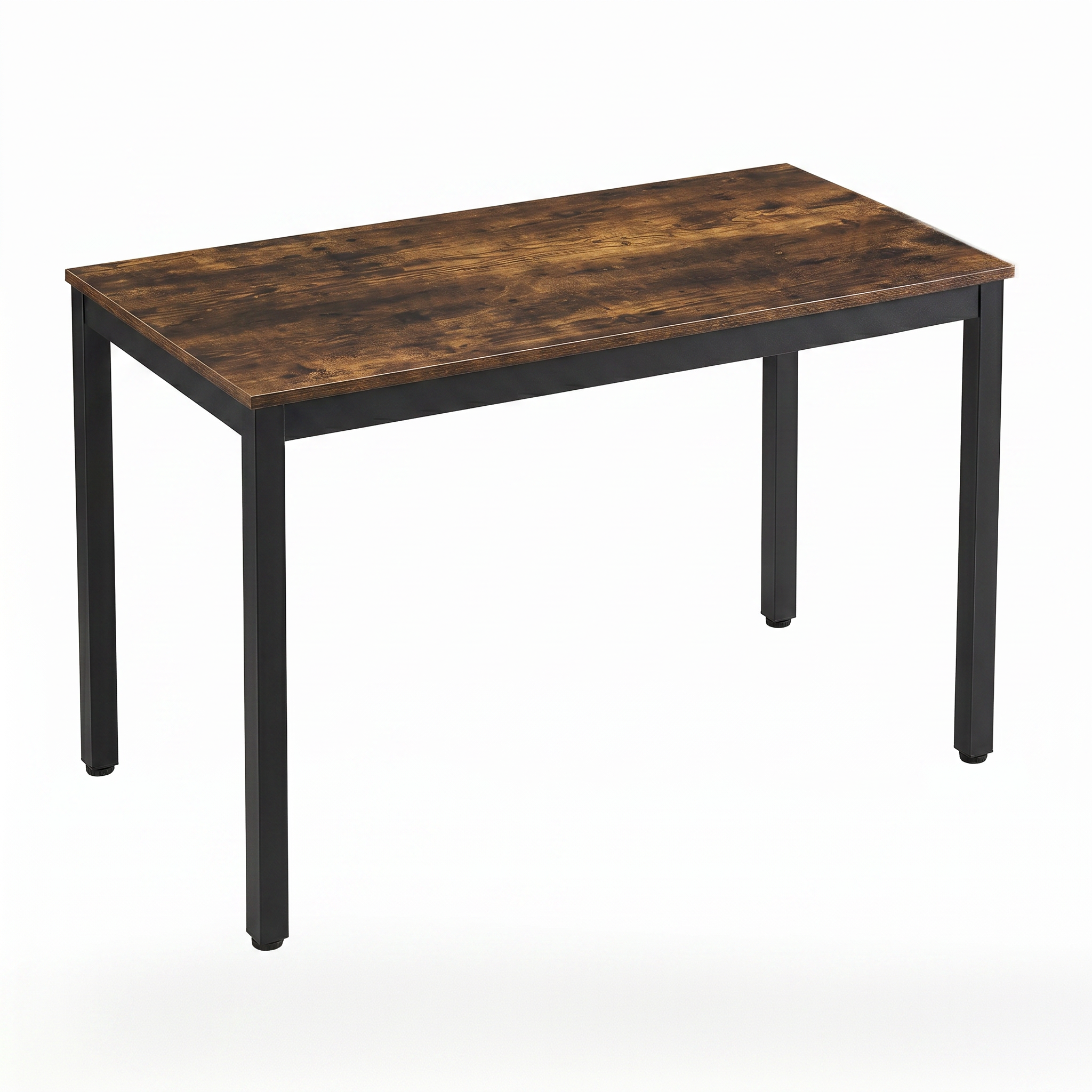 TOYTAKE2 120cm Industrial Dining Table | Wooden Kitchen Table | Home Office Computer Desk | Rustic Brown