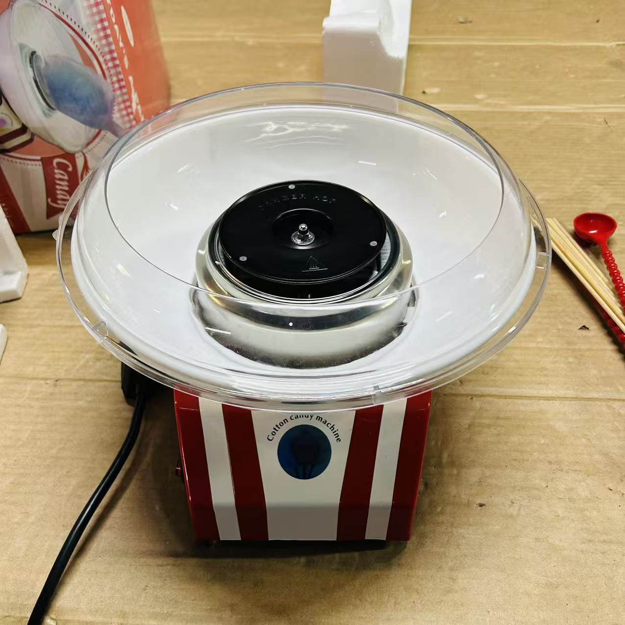 Cotton Candy Maker Machine Gadgetry Electric Making Candy Floss Red